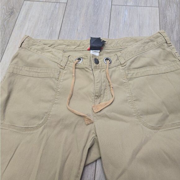 The North Face Nobel Stretch Pant khaki tan Womens Size 12 Roll Up - Picture 12 of 15